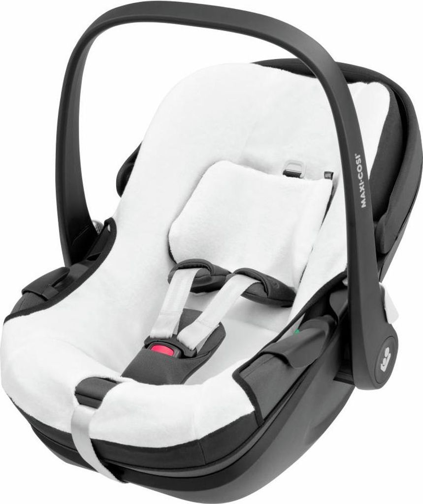 Maxi-Cosi Sommerbezug aus Biobaumwolle für den Pebble 360, Pebble 360 Pro, Babysitzbezug, maschinenwaschbar, nachhaltige Baumwolle, Naturweiß