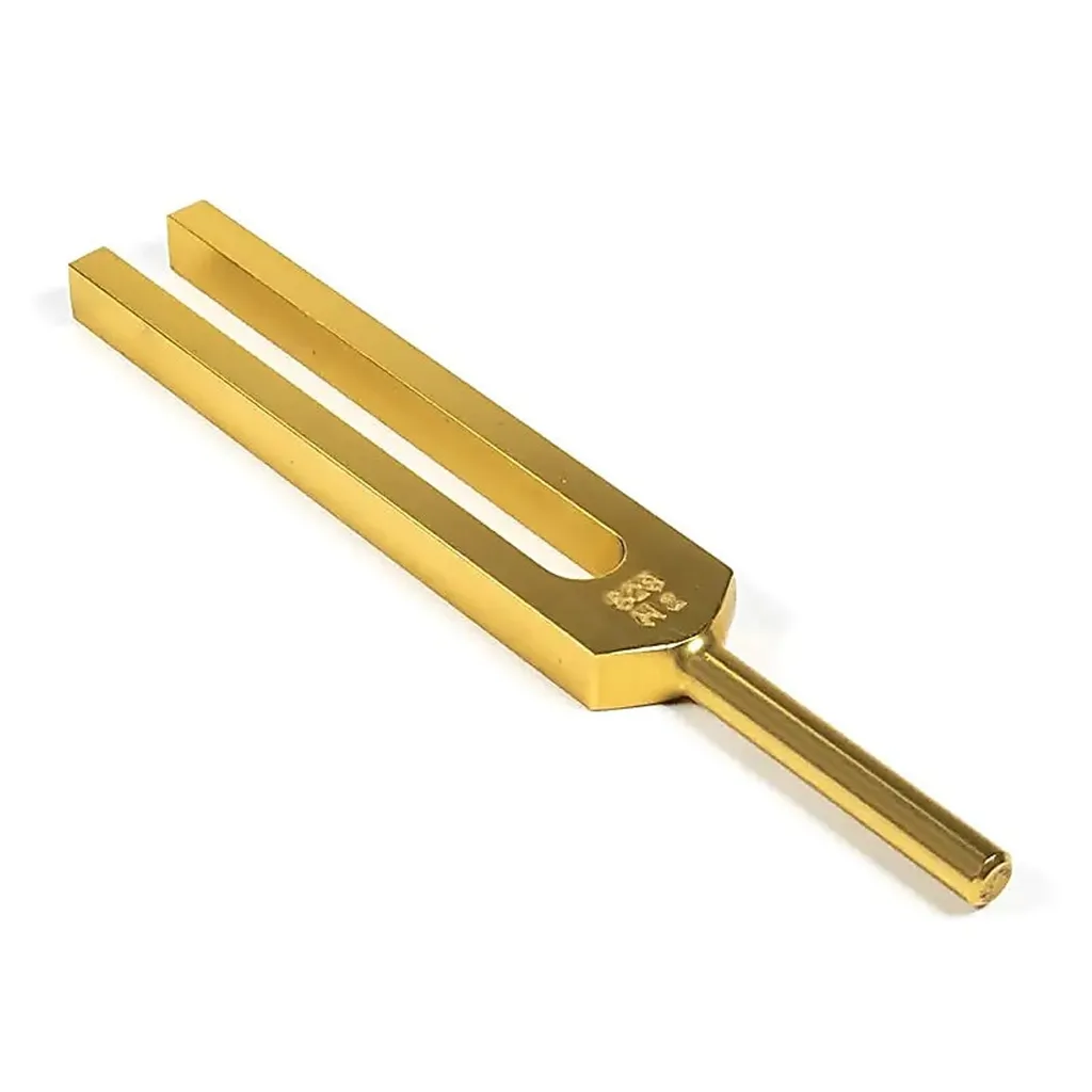 Diapason Mi 528 Hz ADN Réparation Couleur Or 7,6 cm pour Sonothérapie