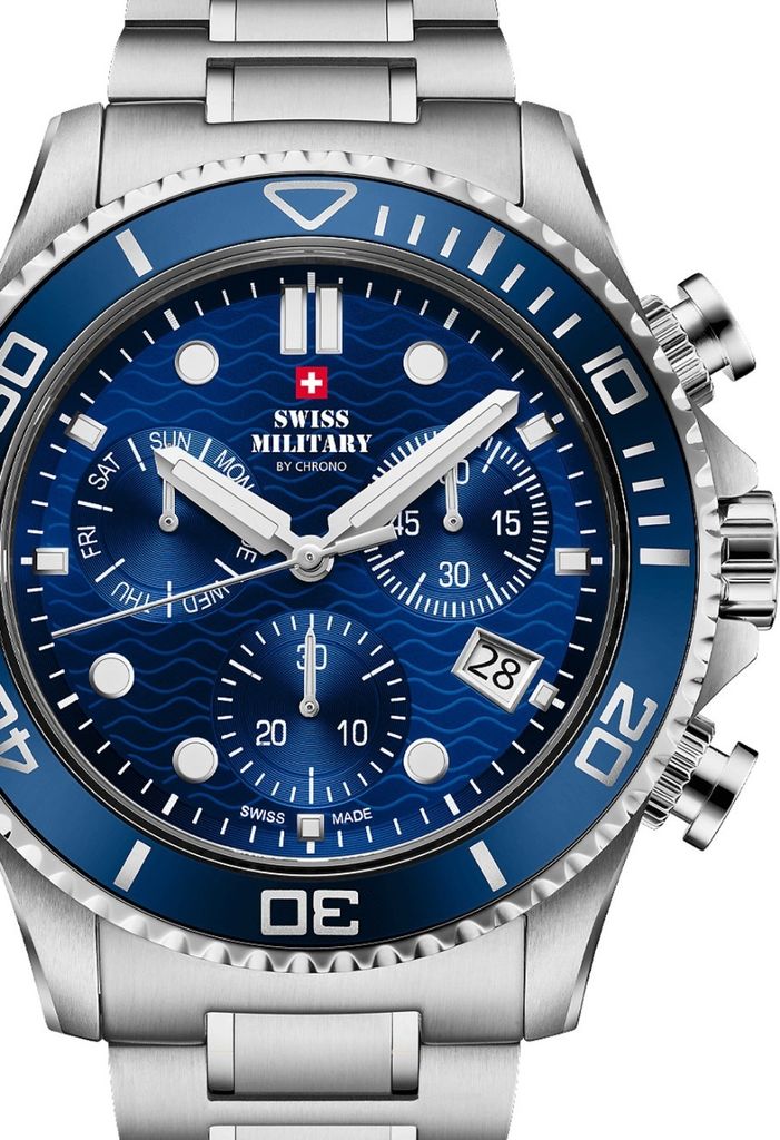 Swiss Military SM34101.02 Herrenuhr Military XL Chronograph 46mm 10ATM