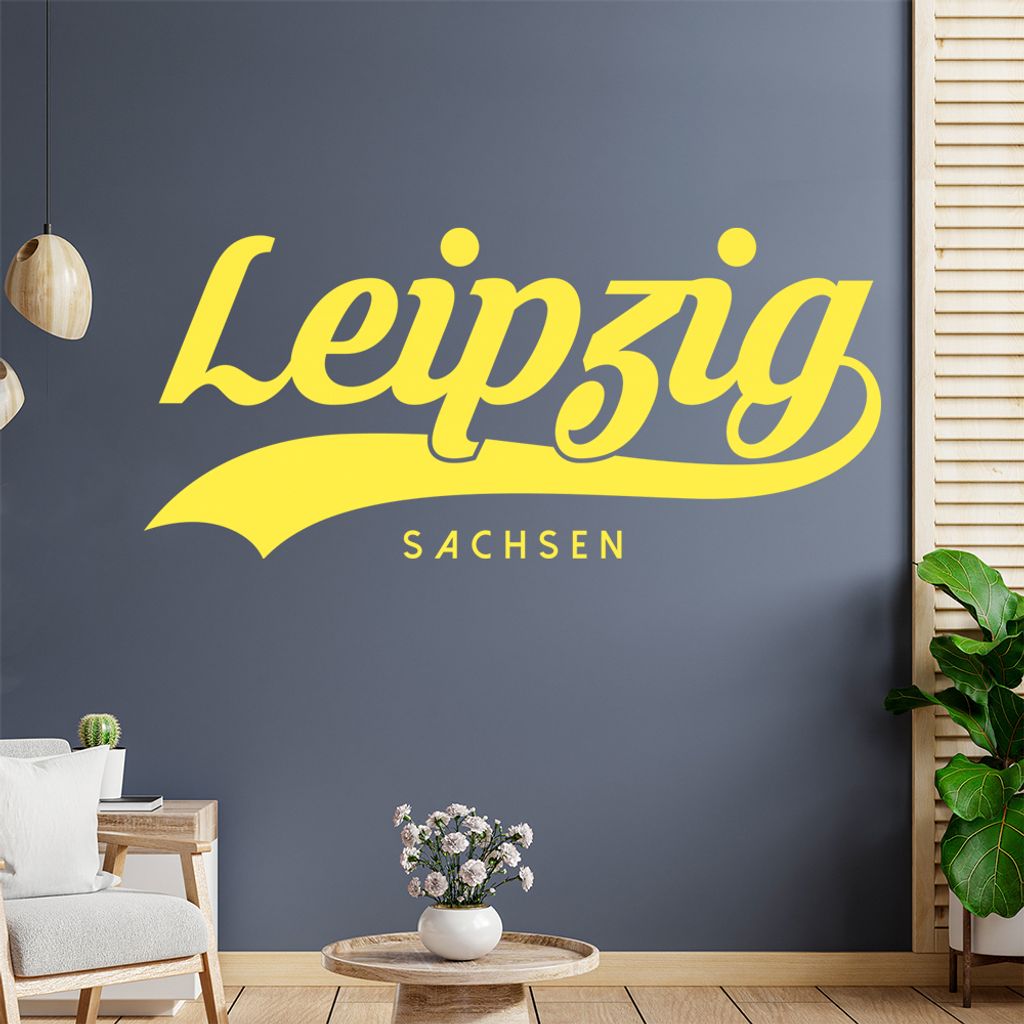Leipzig Sachsen Wandtattoo Wandaufkleber Wall Sticker - Dekoration, Küche, Wohnzimmer, Schlafzimmer, Badezimmer