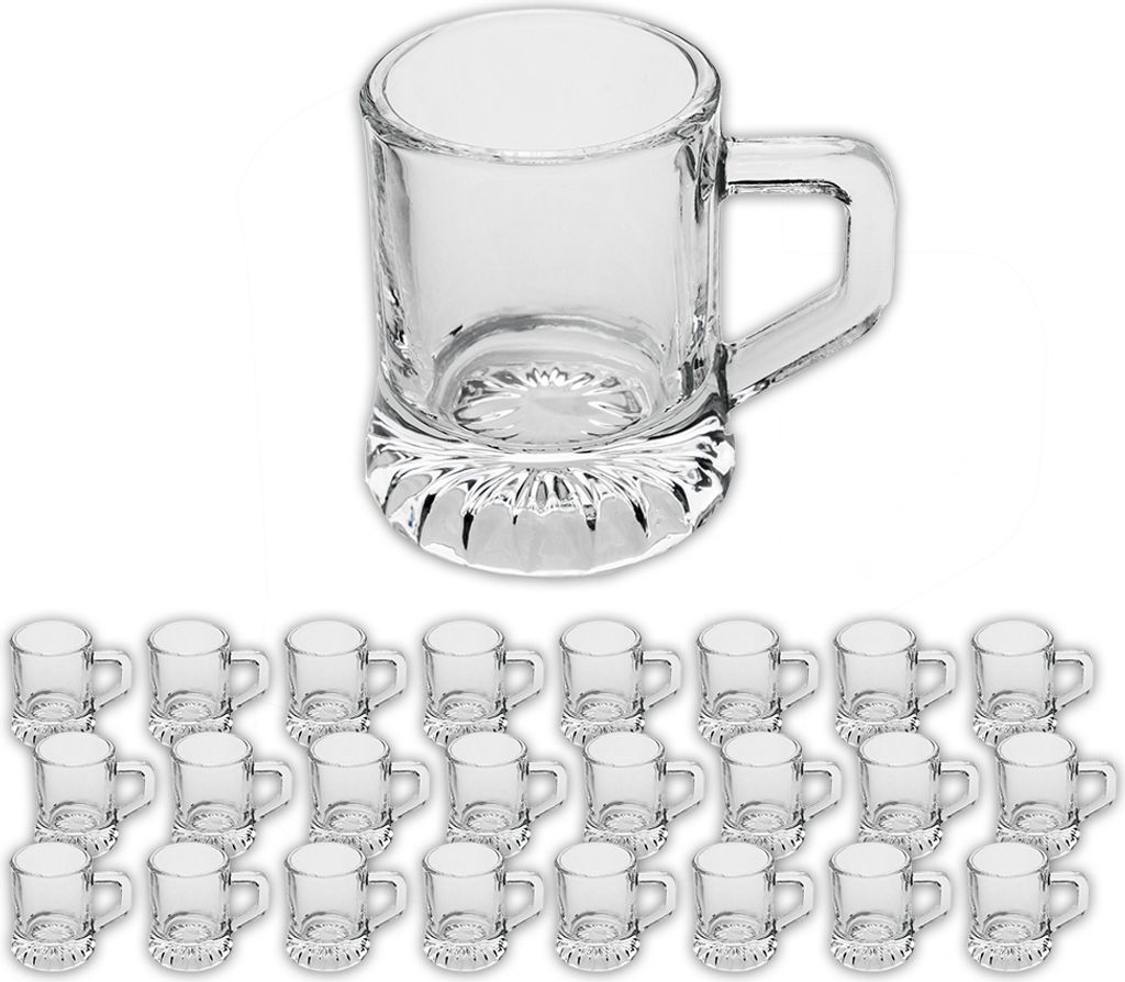48x Schnapglas mit Henkel für JGA, Party, Hochzeit, Produktbild 
