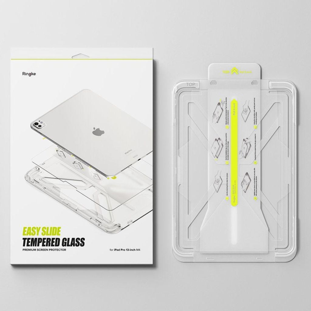 Gehrtetes Glas mit Applikator fr Apple iPad Pro 13" M4 2024, Ringke Easy Slide, 1 Stck