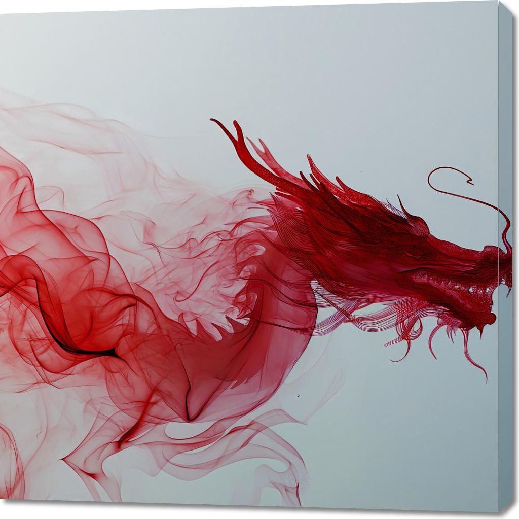 Bild 100x100cm Drachenaufstieg