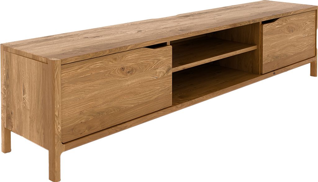 Lowboard 200cm breit in Wildeiche massiv geölt, montiert, THORNBURY-165