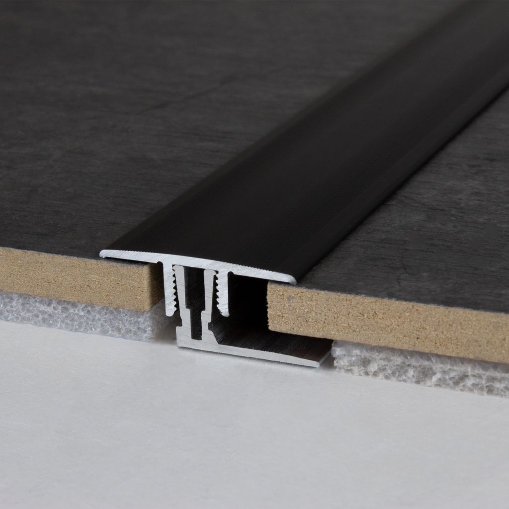 Übergangsprofil | Aluminium | Silber | Breite 33.5 mm | Länge 2700 mm | Gebohrt / Klicksystem | Klick-Übergangsprofil | 1 Stück