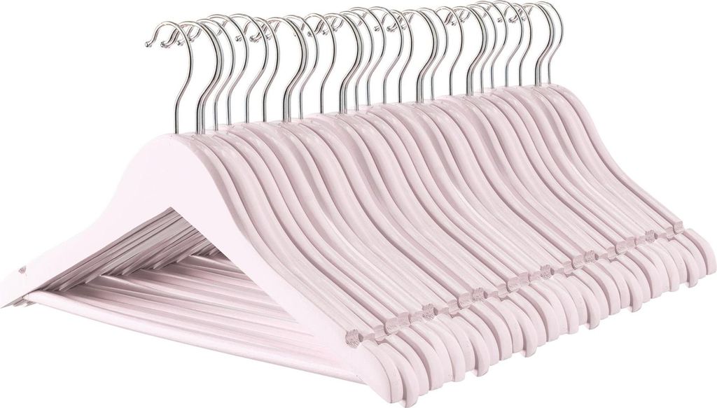 Harbour Housewares Kinder-Kleiderbügel aus Holz, Hellrosa, 30 Stück