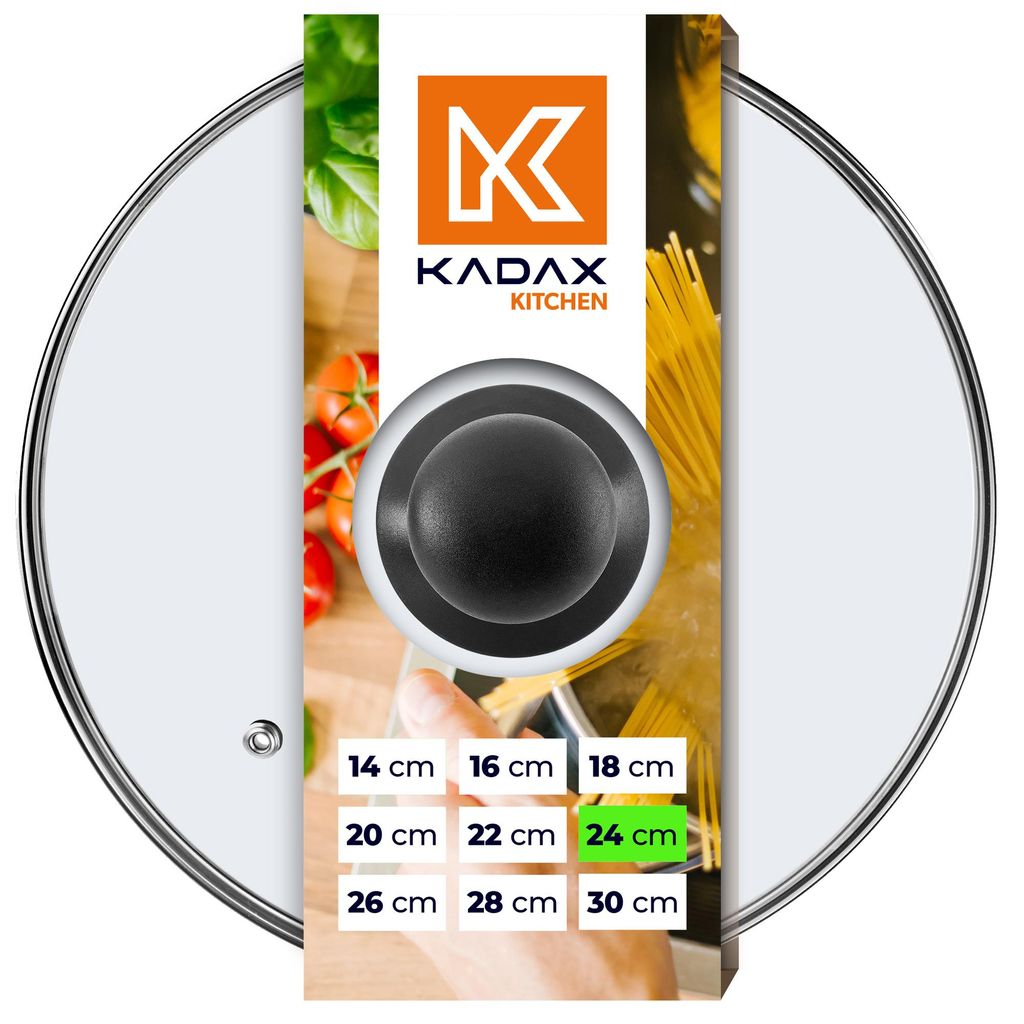 KADAX Glasdeckel, hitzebeständiger, mit Griff aus Produktbild 