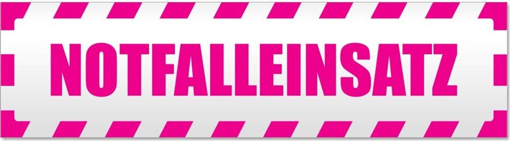 Notfalleinsatz gestreift Magnetschild Schild magnetisch