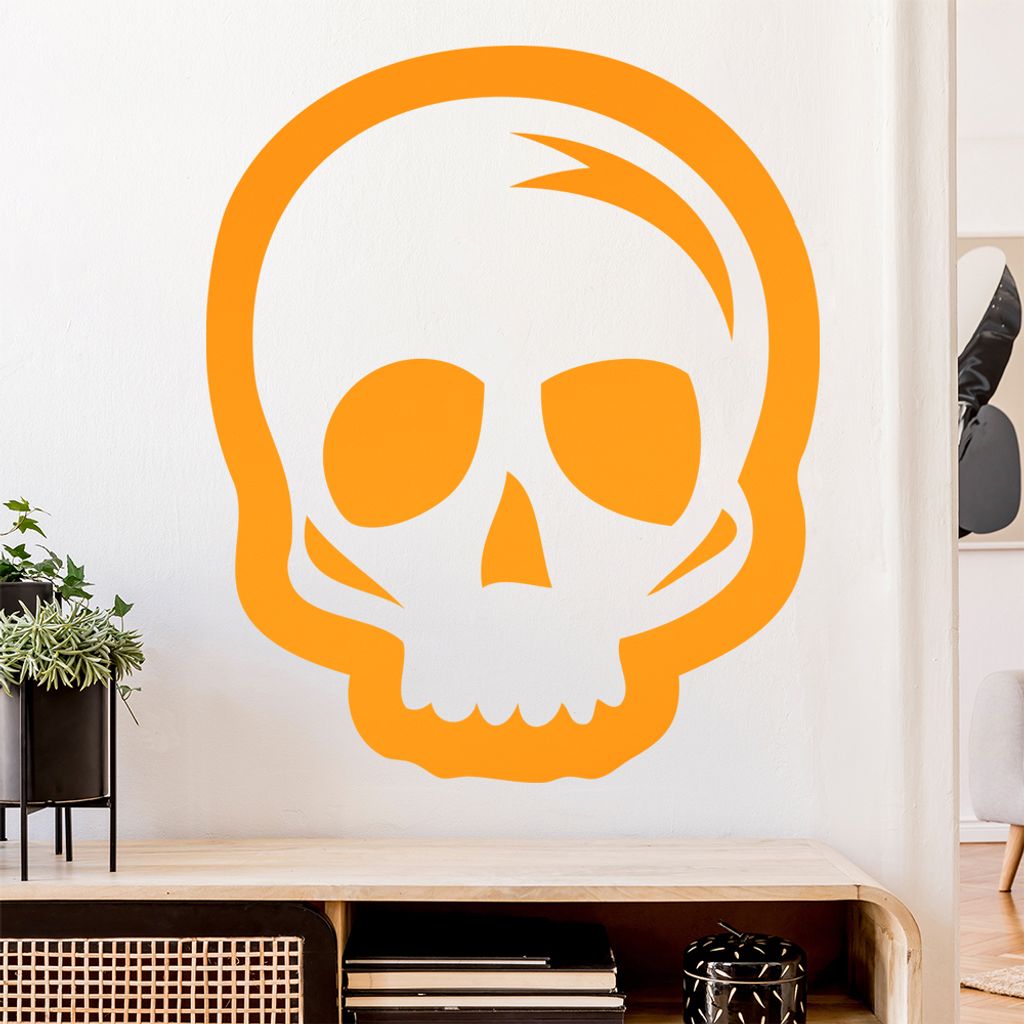 Totenkopf Schädel Skull Wandtattoo Wandaufkleber Wall Sticker - Dekoration, Küche, Wohnzimmer, Schlafzimmer, Badezimmer