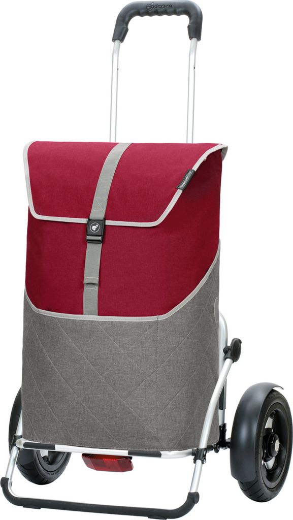 ANDERSEN Einkaufstrolley - Royal Shopper Plus Lasse rot 59 L groß, langlebig, robust, Aluminium, klappbar, luftbereiftes Kugellagerrad