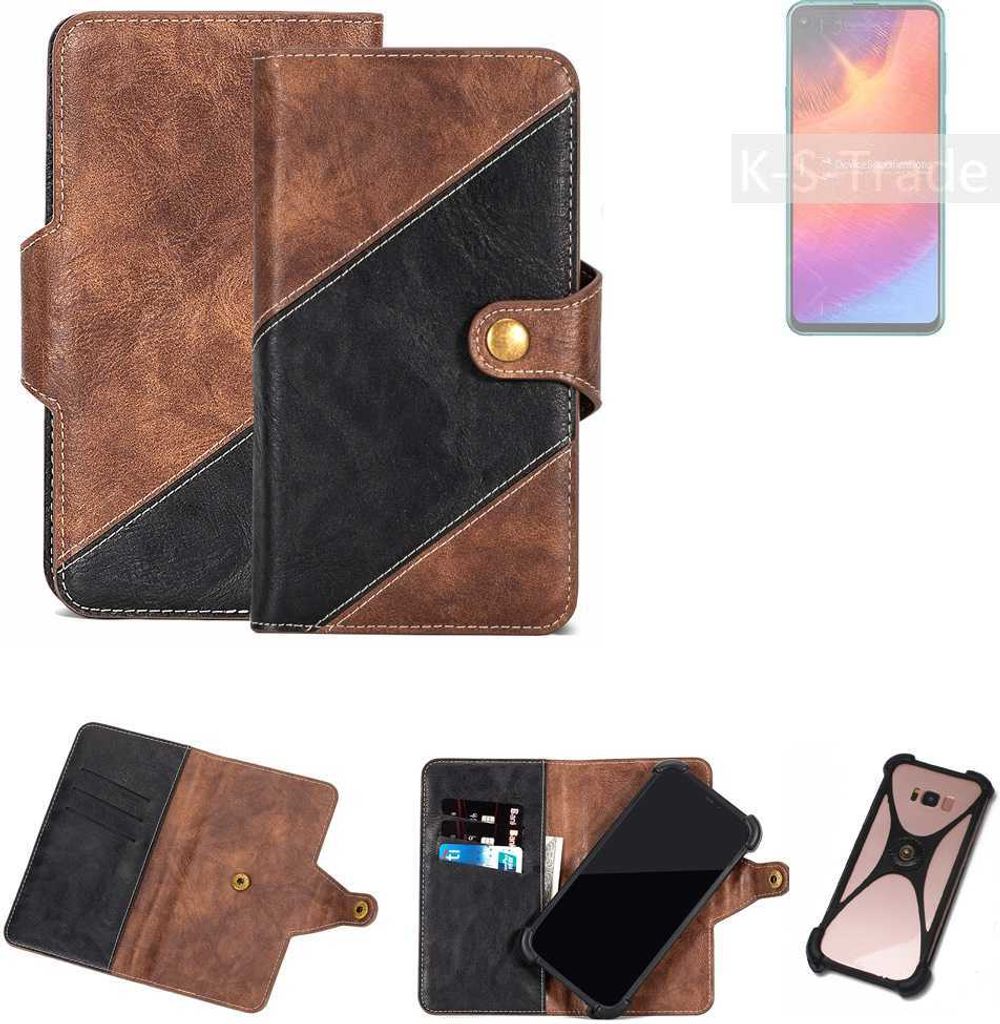 K-S-Trade Handyhülle Schutzhülle Bookstyle Case kompatibel mit Samsung Galaxy A9 Pro (2019) Klapphülle Cover Hülle Schutztasche 1x