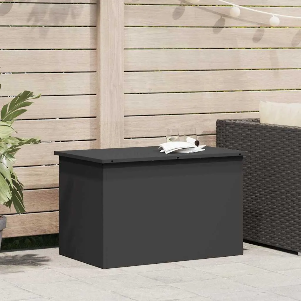 Stabli Möbel Cassetta per esterni nera 80 x 50,5 x 50 cm in acciaio laminato a freddo - Cassette da giardino CC3311677 1pacco