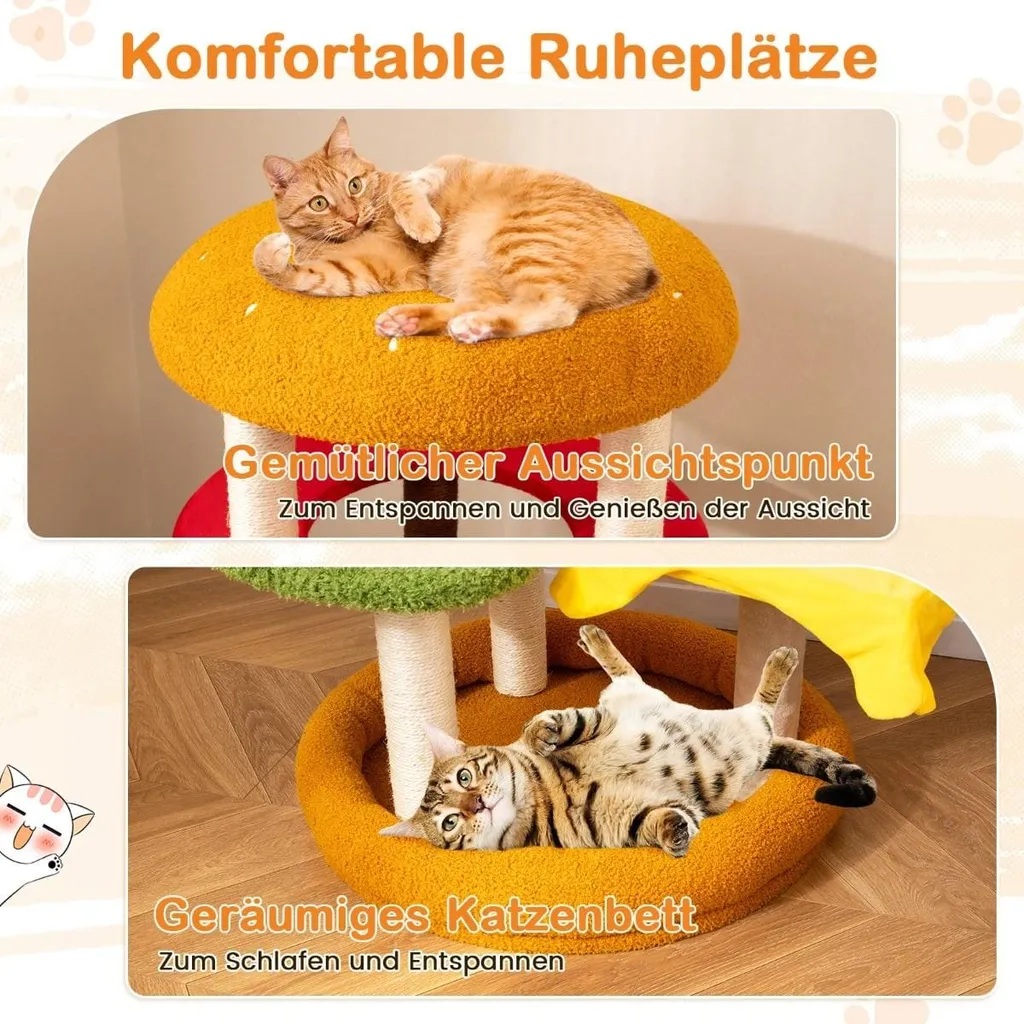 Arbre à chat compact 106 cm idéal pour petits espaces et appartements - 5