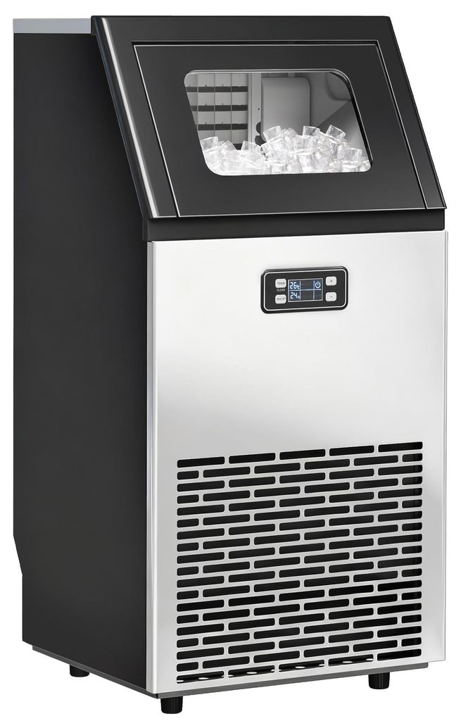 HOMCOM Kommerzielle Eiswürfelmaschine 45 kg/24H Eismaschine mit 11 kg Speicher