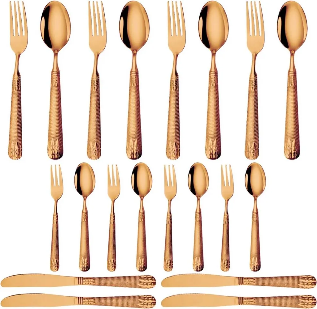 Set Di Posate BYSTA In Acciaio Inox Opaco - 20 Pezzi, Servizio Per 4, Finitura Satinata E Lavabile In Lavastoviglie