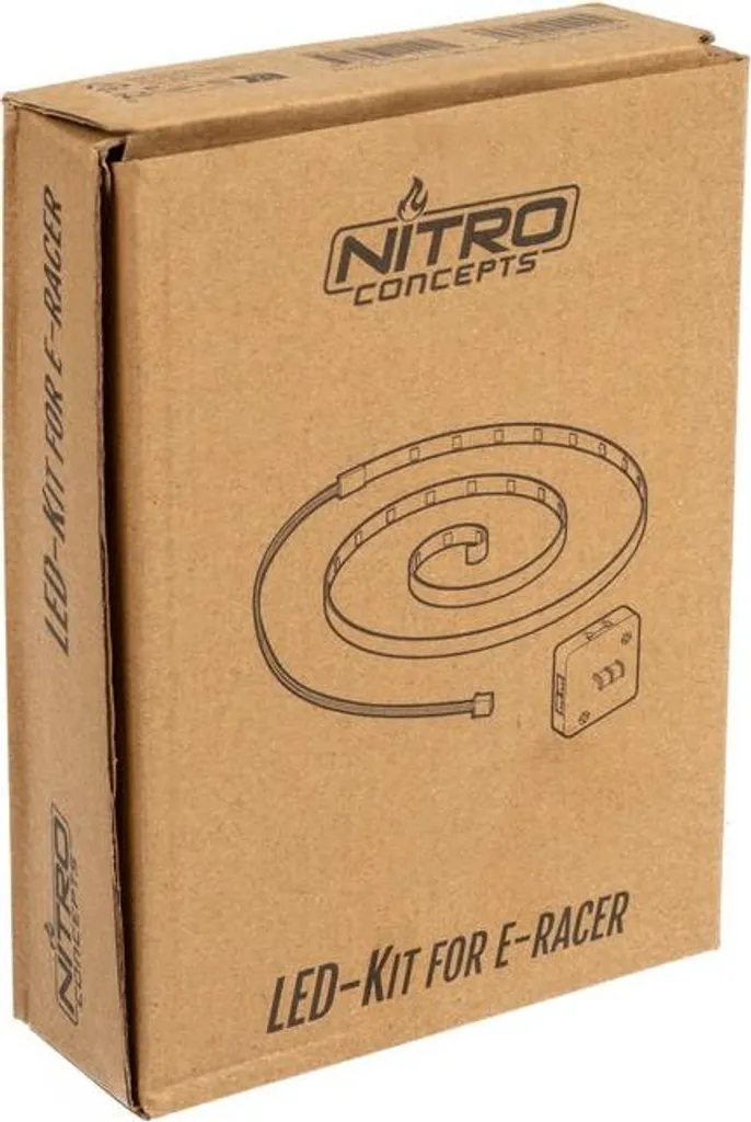 Kit LED Nitro Concepts RGB pour bureau E-Racer - Éclairage gaming noir