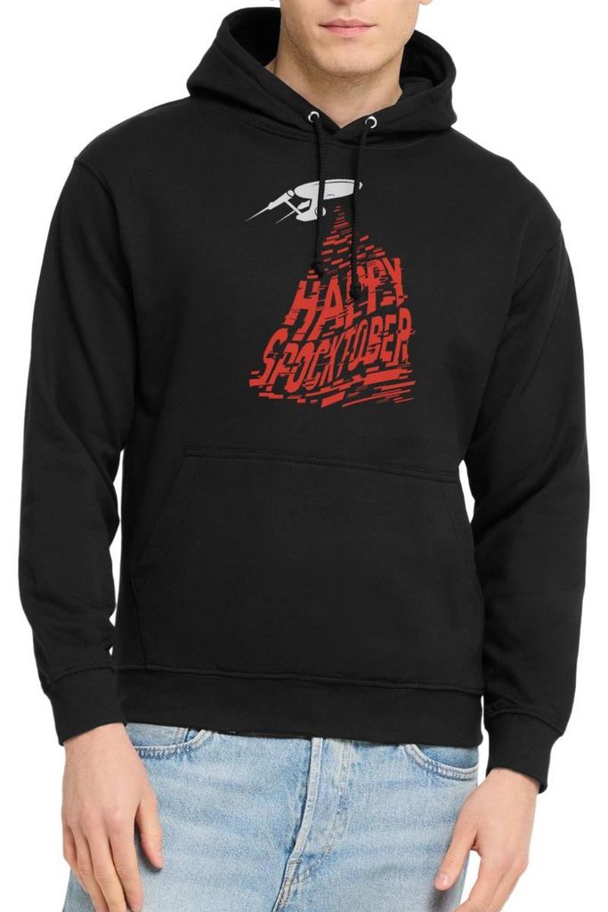 Spreadshirt Star Trek Halloween Happy Spocktober Uni Hoodie, L, Schwarz