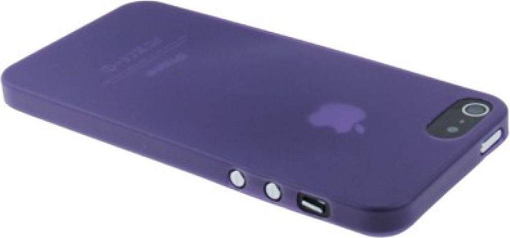 Schutzhülle Ultra Dünn 0,3mm für Case Handy Apple iPhone SE Lila Transparent