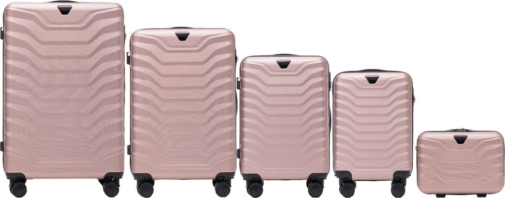 Wings PEAFOWL ROSÉ GOLD 5-teiliges Kofferset - Langlebig & Stilvoll