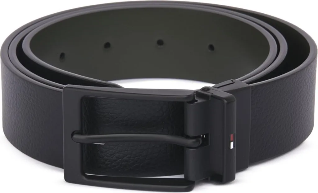 Ceinture Tommy Hilfiger AM13821BDS Noir avec Boucle Métal Argenté