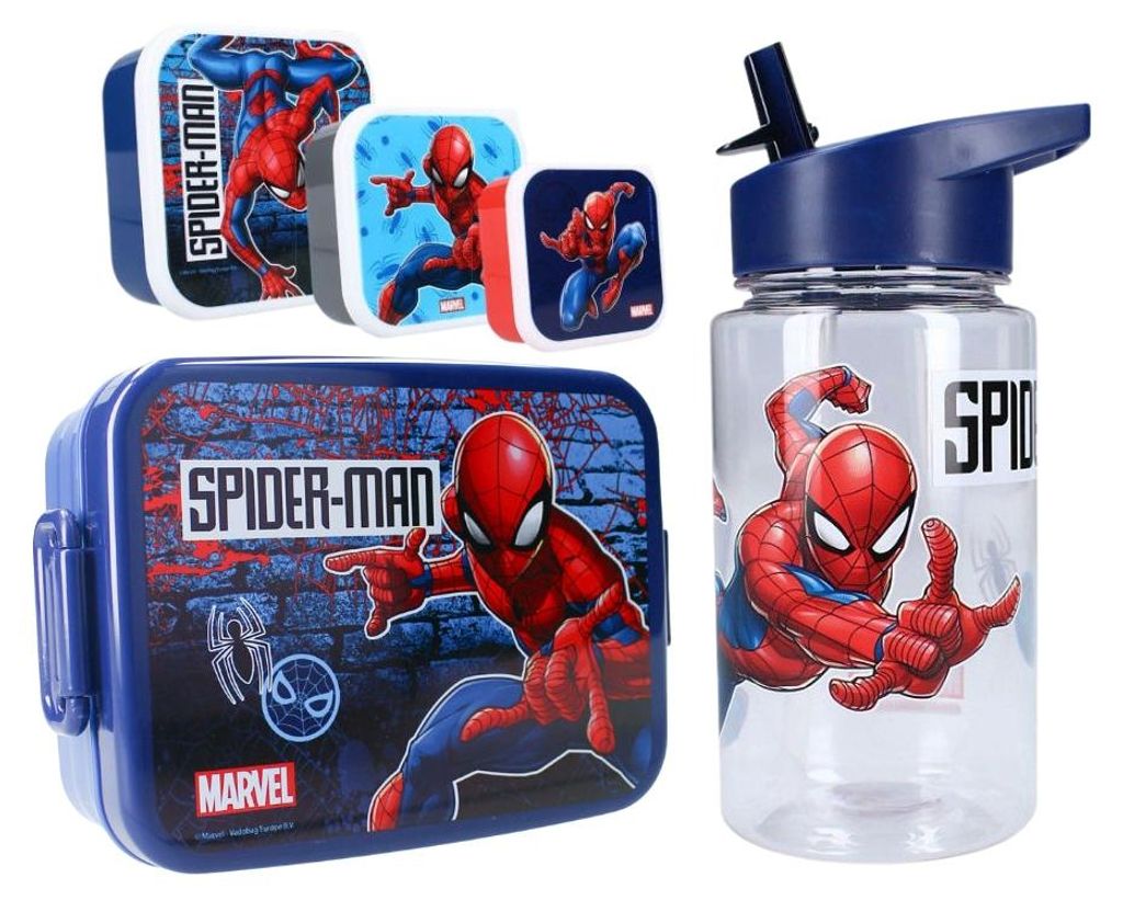 Ensemble de repas Spiderman : boîte à lunch, boîte à goûter Image du produit 