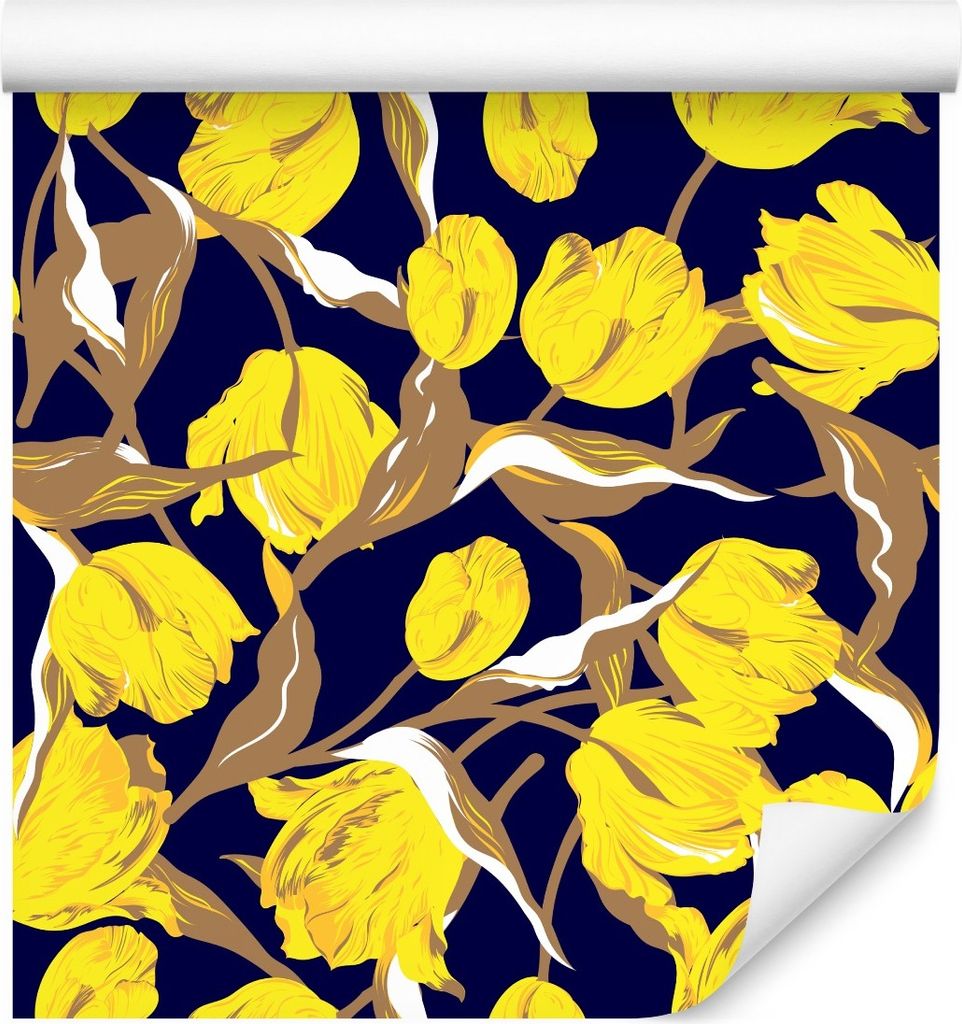 10m VLIES TAPETE Rolle Natur Blumen Flora Tulpen Blätter Produktbild 
