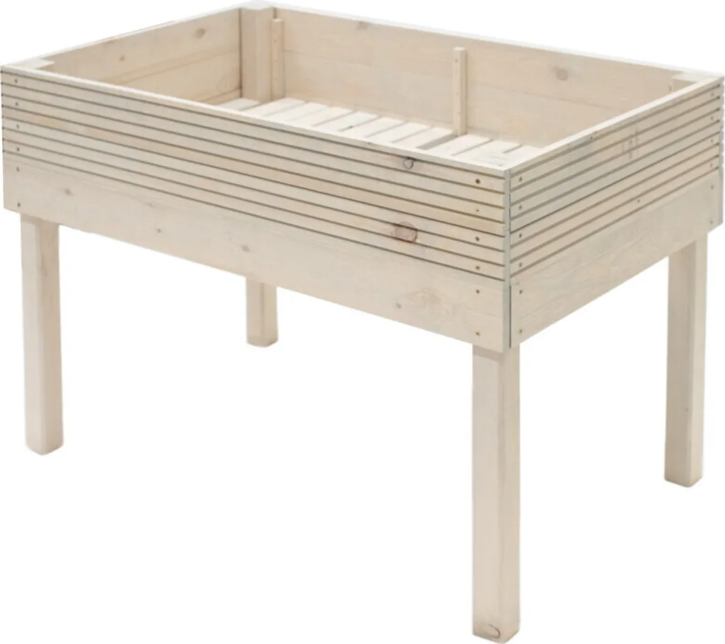 Carré potager sur pied en bois gris Frieda Westmann 119cm de long