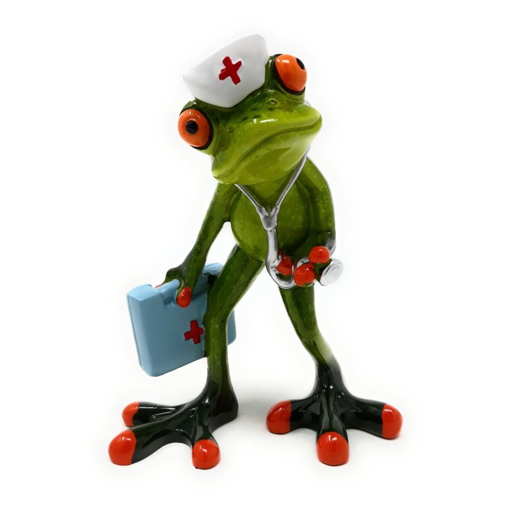 Formano lustige Frösche Figur Frosch Doktor Poly 14 cm Produktbild 