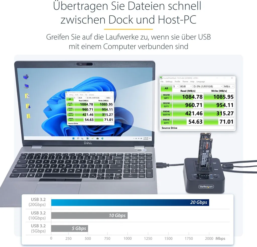 Solution de Migration SSD M.2 NVMe - Duplicateur 1:1 pour Clonage Disque - 12