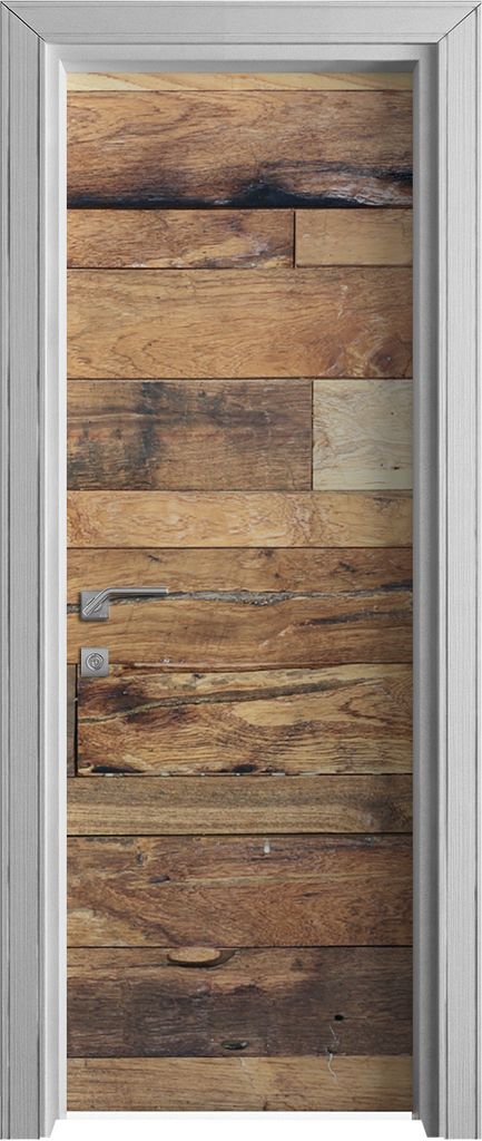 Tür Selbstklebende 70x210 cm Türfolie Türtapete Klebefolie - Dunkle Holz