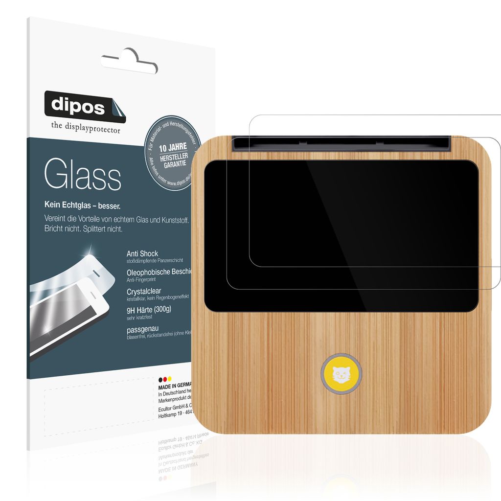 2x Schutzfolie für Tigerbox Touch / Touch Plus - Anti-Shock 9H Folie dipos Glass Kunststoffglas