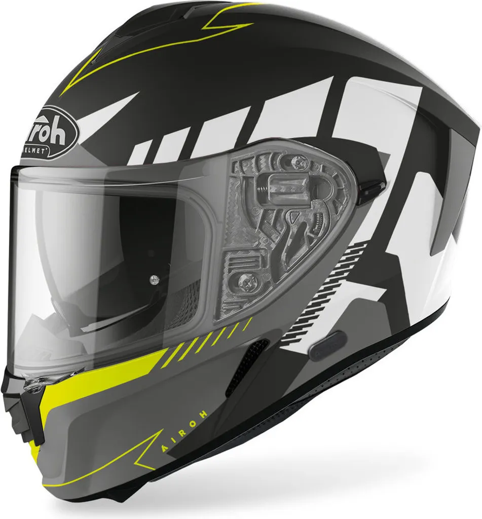 Casque Moto Intégral Airoh Spark Rise Noir et Jaune pour Homme en 2XL