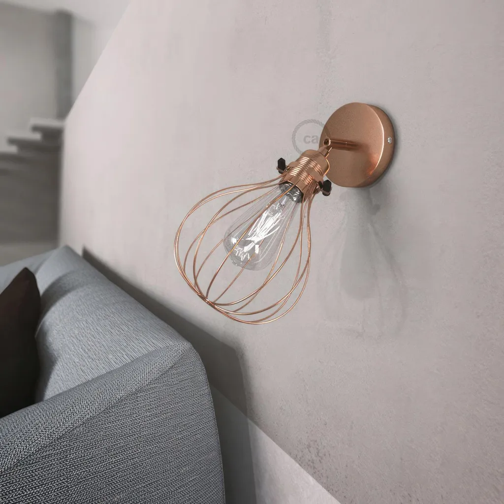 Fermaluce Metallo 90° con Paralume Drop: Luce Calda Industrial