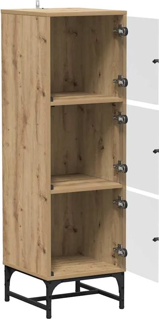 Meuble de rangement vertical chêne Artisan idéal pour petits espaces - 5