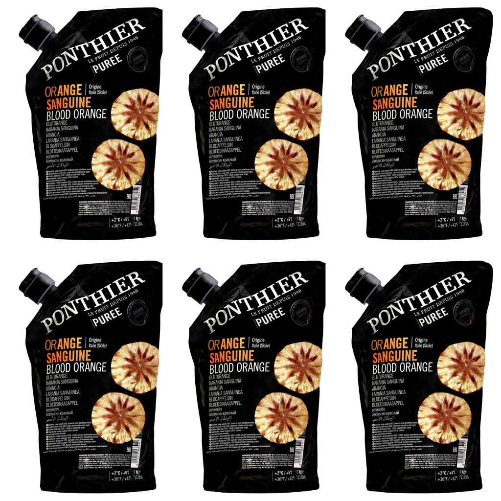 Ponthier BLUT-ORANGEN SANGUINE PÜREE Frucht-Püree 6x 1KG