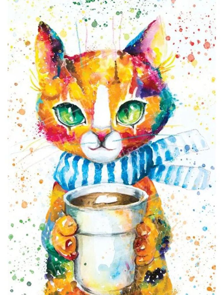 Magnolia Puzzle Colorful Cat 1000 Teile bunte Katzenpuzzle