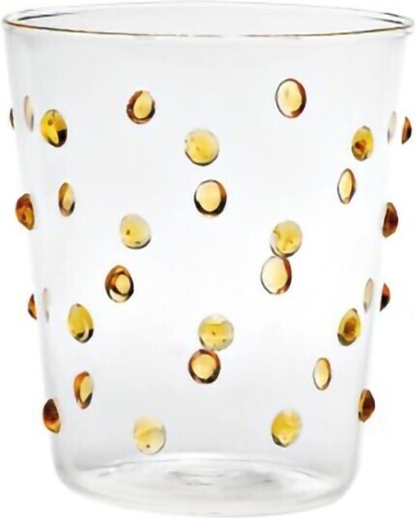 Zafferano Party Tumbler Glas Gelbgold 45 cl Set mit 6 Glasteilen