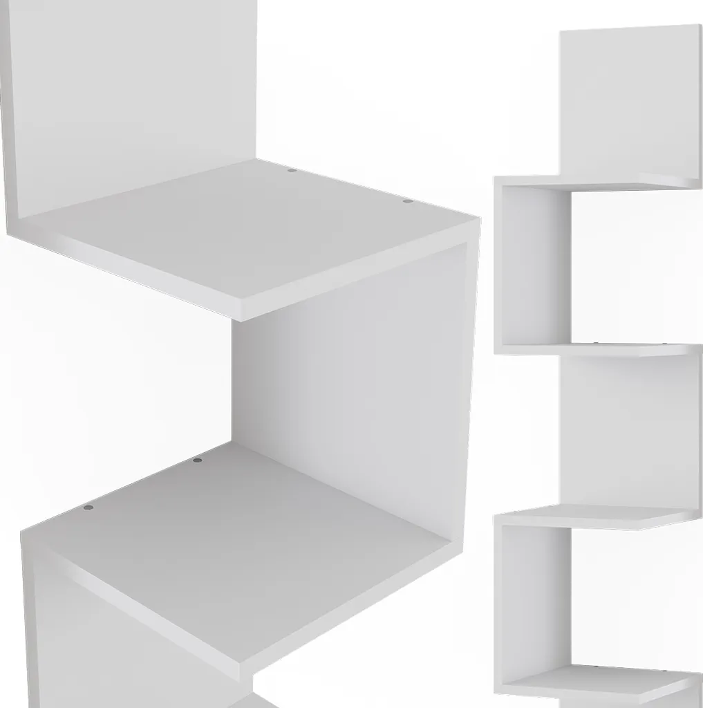 Étagère d'angle Vicco Paolo : Solution Gain de Place Blanc 28x175,4 cm