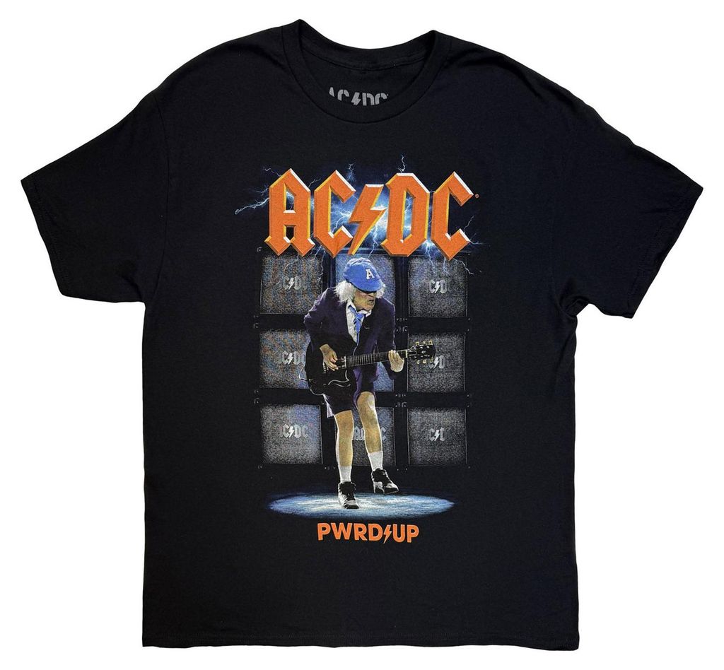 AC/DC - "Angus Amps EU Tour ́25" T-Shirt für Herren/Damen Uni RO16345 (L) (Schwarz)