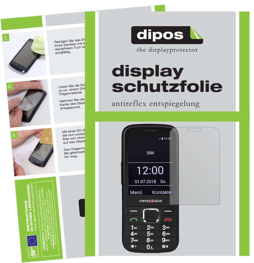 2x Schutzfolie für Swisstone BBM 570 matt Displayschutzfolie Display Schutz