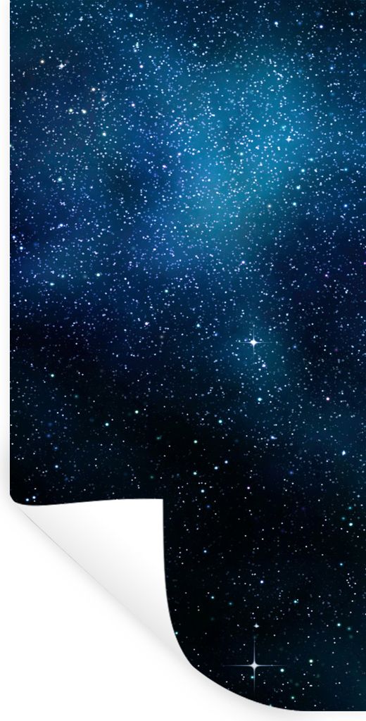 MuchoWow Wandtattoo Wandsticker Wandaufkleber Galaxie - Nacht - Galaxie - Jungen - Mädchen - Kinder 40x80 cm Selbstklebend und Repositionierbar ...