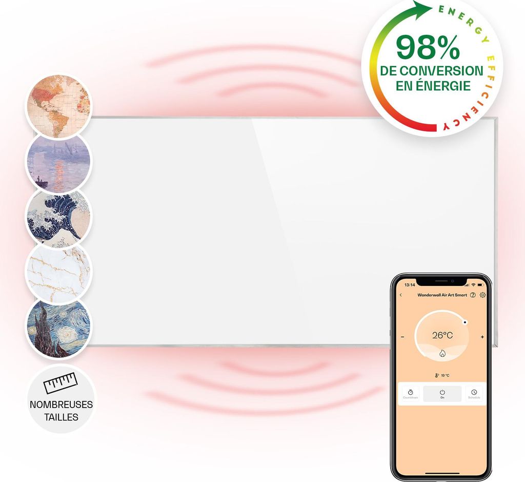 Klarstein Radiateur Infrarouge Mural Intelligent, Chauffage Image du produit 