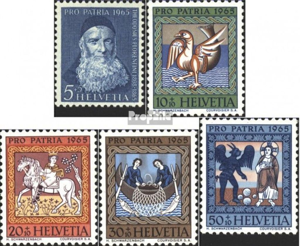 Briefmarken Schweiz 1965 Mi 814-818 (kompl.Ausgabe) gestempelt Pro Patria