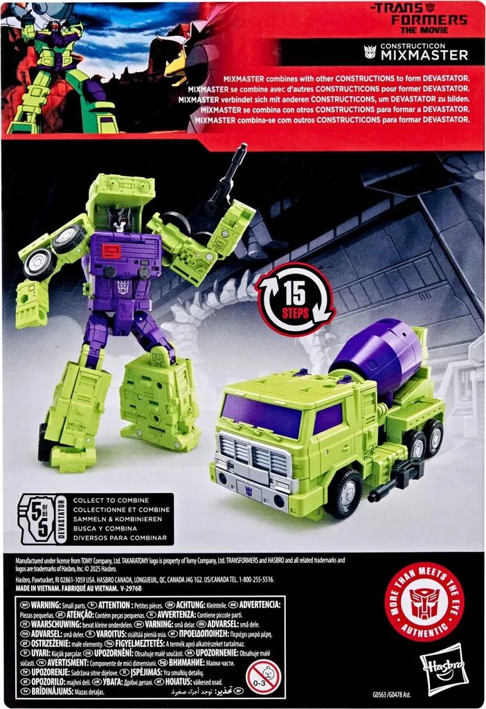 Figurine Transformable Constructicon Mixmaster Transformers 11,5 cm