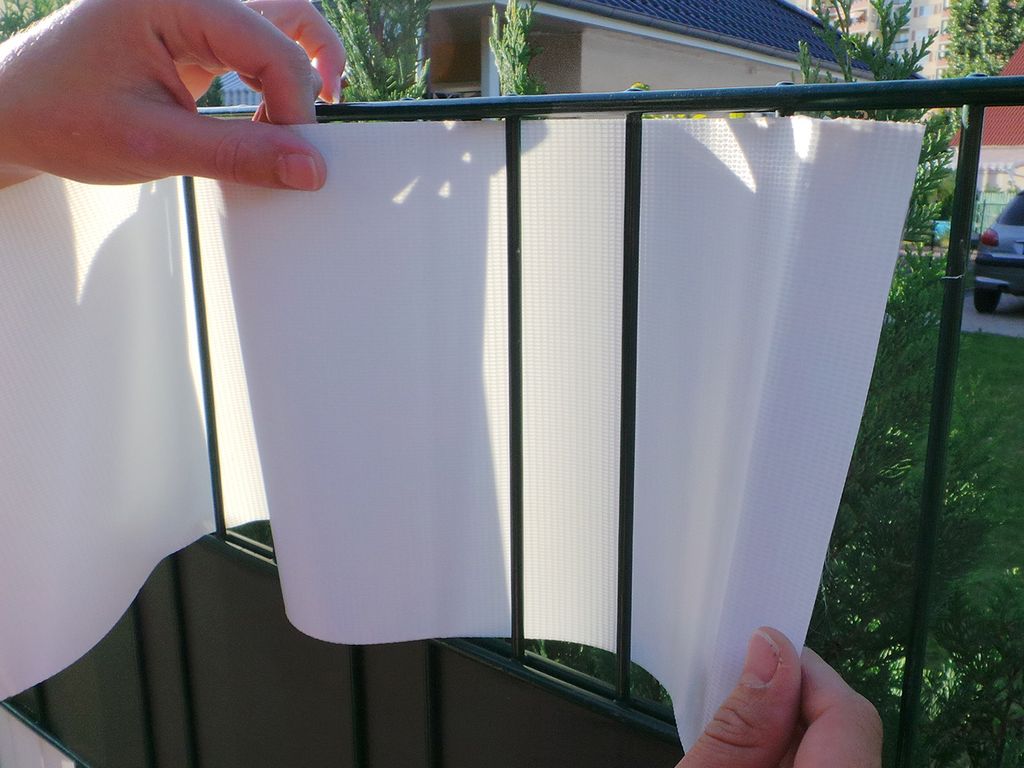 Plantiflex Sichtschutz Rolle 35m Blickdicht PVC Zaunfolie Windschutz für Doppelstabmatten Zaun Stein-Optik 