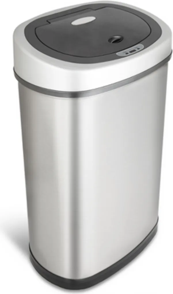Poubelle Automatique 50L pour Famille - Hygiène Maximale en Cuisine Inox