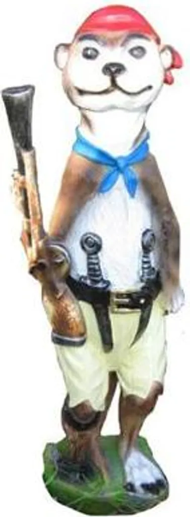 Statue de furet pirate design moderne 60cm en plastique pour jardin