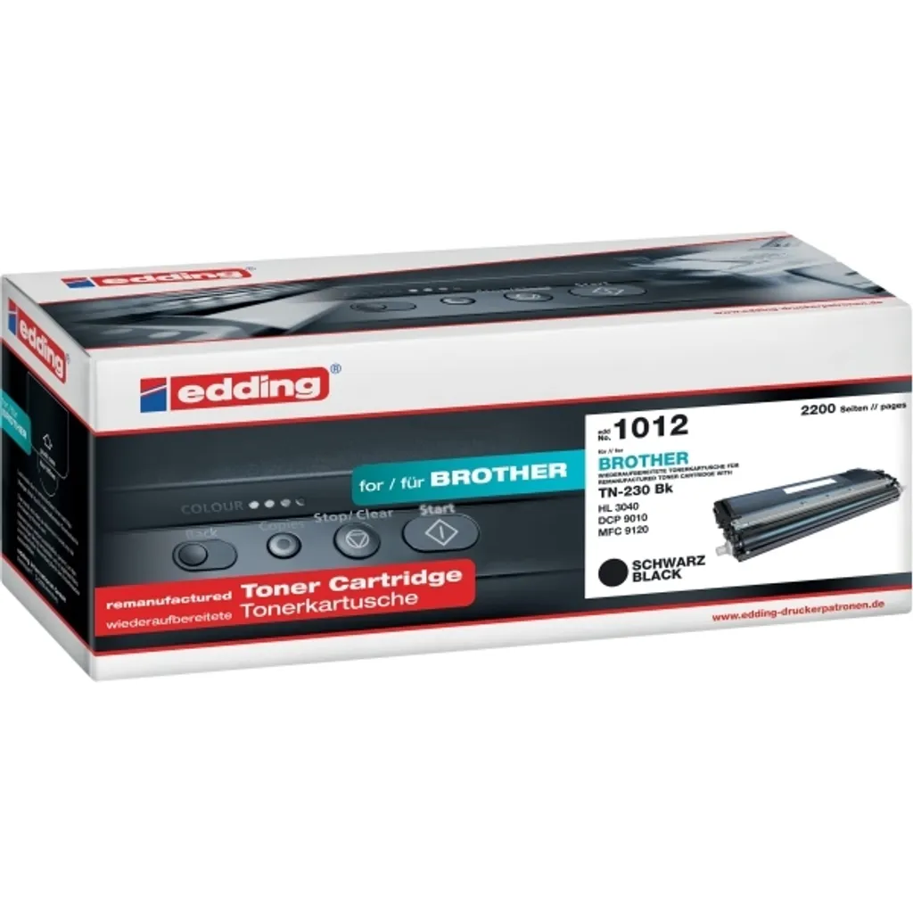 Toner edding EDD-1012 Nero per Brother TN-230BK - Qualità Garantita 2200 Pagine
