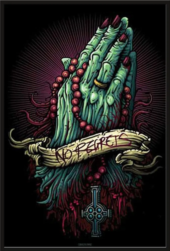 Poster Cardxcore No Regrets avec cadre Shinsuke Maxi noir acrylique