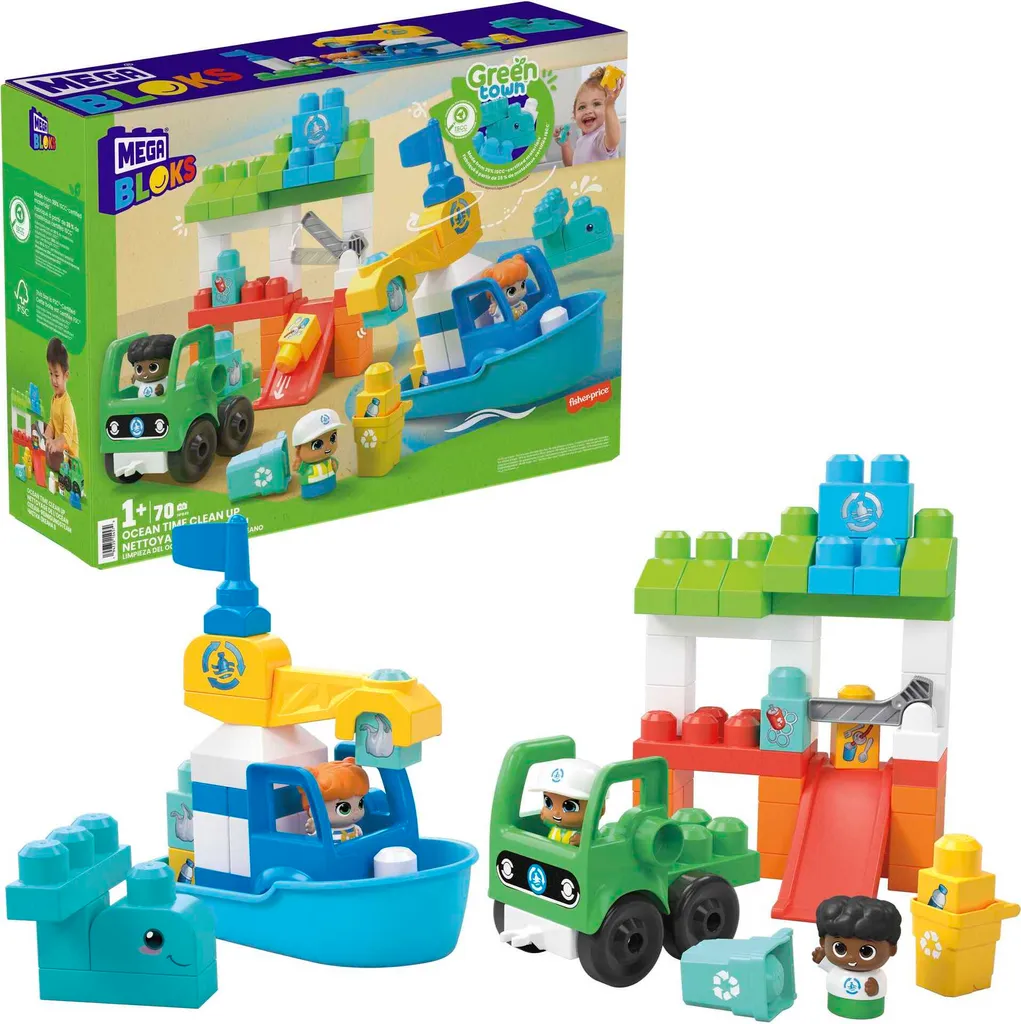 Apprendre le recyclage avec MEGA BLOKS Équipe de nettoyage océan